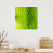 Grünes Leaf Textur Art Poster (Küche)
