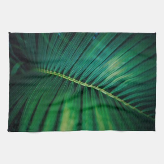 Grünes Leaf Tropenwald Foto Geschirrtuch (Horizontal)