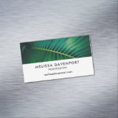 Grünes Leaf Tropenwald Foto Magnetische Visitenkarte (Beispiel)