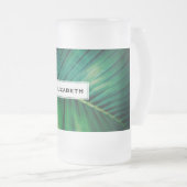 Grünes Leaf Tropenwald Foto Mattglas Bierglas (VorderseiteRechts)