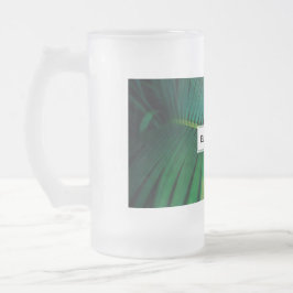 Grünes Leaf Tropenwald Foto Mattglas Bierglas