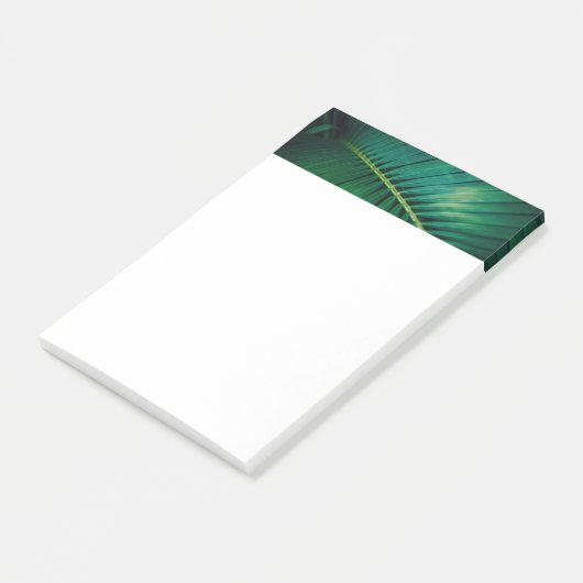 Grünes Leaf Tropenwald Foto Post-it Klebezettel (angewinkelt)