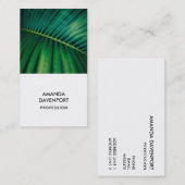 Grünes Leaf Tropenwald Foto Visitenkarte (Vorne/Hinten)
