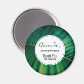 Grünes Leaf Tropenwald Natur Foto Geburtstag Magnet (Vorderseite/Rückseite)