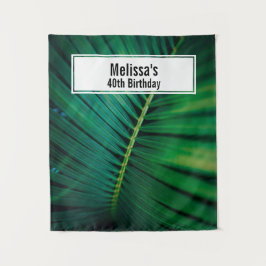 Grünes Leaf Tropenwald Natur Foto Geburtstag Wandteppich