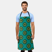 Grünes Leaf und Blume nahtlos Muster Hintergrund. Schürze (Getragen)