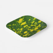 Grünes Leaf und gelbes Dot Design 7" Square Pappteller (Gewinkelt)