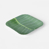 Grünes Leaf und hellweiße Linie Design 7" Square Pappteller (Gewinkelt)