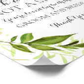 Grünes Leaf Wählen Sie einen Platz, kein Seitenzei Poster (Ecke)