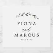 Grünes Leaf Wedgebier Flaschenetikett Bierflaschenetikett (Einzelnes Label)