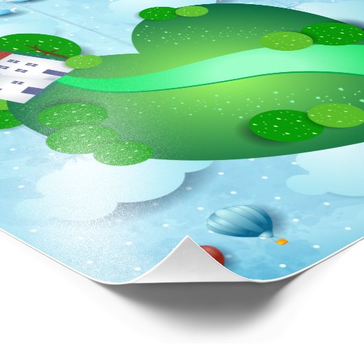 Grünes Leben Fotodruck (Ecke)