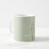 Grünes Leben ist Schön Rohrkolben Kaffeetasse (Vorderseite Links)