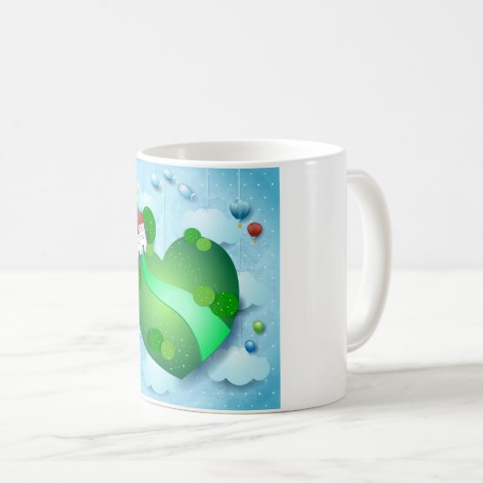 Grünes Leben Kaffeetasse (VorderseiteRechts)