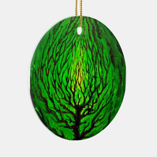 Grünes Leben Keramik Ornament (Rechts)