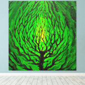 Grünes Leben Leinwanddruck (Insitu (Holzboden))