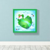 Grünes Leben Leinwanddruck (Insitu (Holzboden))