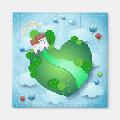 Grünes Leben Magnet (Vorne)