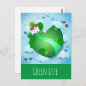 Grünes Leben Postkarte (Vorne/Hinten)