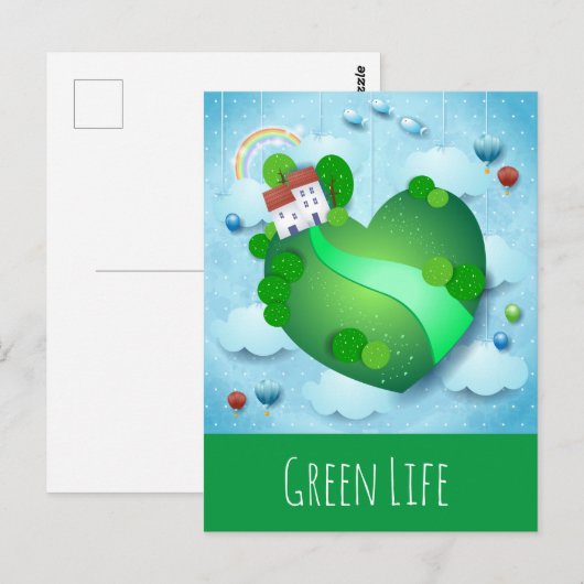 Grünes Leben Postkarte (Vorne/Hinten)