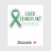 Grünes Lebertransplantationstrakt - Bewusstsein Aufkleber (Blatt)