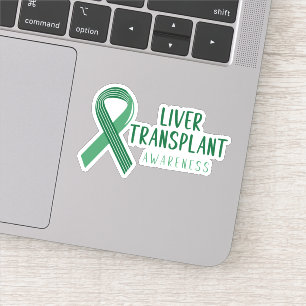 Grünes Lebertransplantationstrakt - Bewusstsein Aufkleber