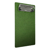 Grünes Leder Mini Klemmbrett (Schrägansicht)