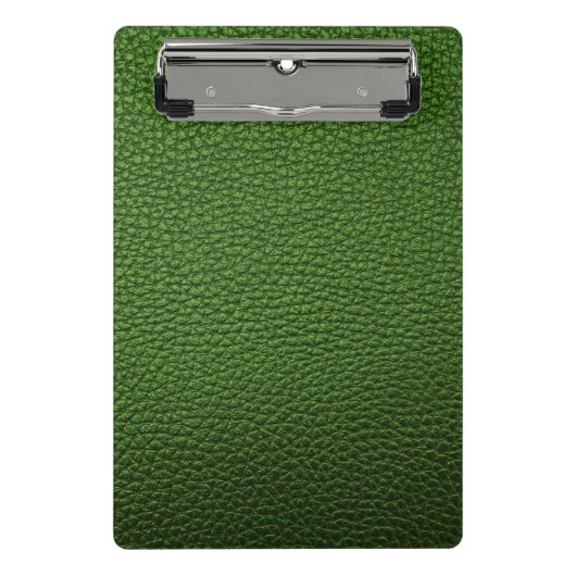 Grünes Leder Mini Klemmbrett (Vorderseite)