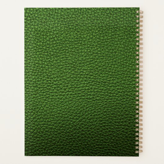 Grünes Leder Planer (Rückseite)