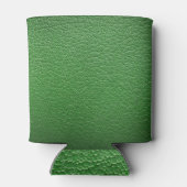 Grünes Leder: Texturierter Hintergrund. Dosenkühler (Rückseite)