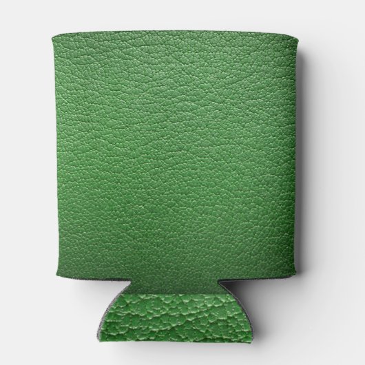 Grünes Leder: Texturierter Hintergrund. Dosenkühler (Rückseite)