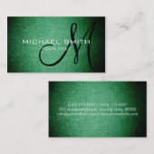 Grünes Leder Visitenkarte (Vorne/Hinten)