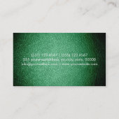 Grünes Leder Visitenkarte (Rückseite)