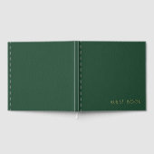 Grünes Lederdesign Gästebuch (Voll)