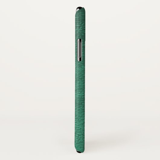 Grünes ledernes BronzeCeltic Triskele Case-Mate iPhone Hülle (Hinten/Rechts)