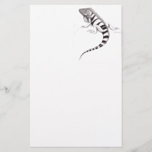 Grünes Leguan-Stift-Studien-Briefpapier Briefpapier