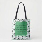 Grünes Lehrer-Dankeschön-Geschenk mit Polka-Punkte Tasche (Vorderseite)