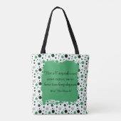 Grünes Lehrer-Dankeschön-Geschenk mit Polka-Punkte Tasche (Rückseite)