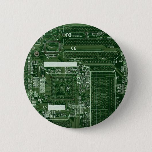 Grünes Leiterplatte-Abzeichen Button (Vorderseite)