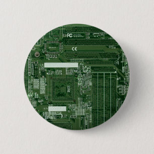 Grünes Leiterplatte-Abzeichen Button