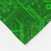 Grünes Leiterplatte-Muster Fleecedecke (Ecke)