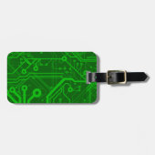 Grünes Leiterplatte-Muster Gepäckanhänger (Vorderseite horizontal)