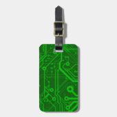 Grünes Leiterplatte-Muster Gepäckanhänger (Vorderseite vertikal)