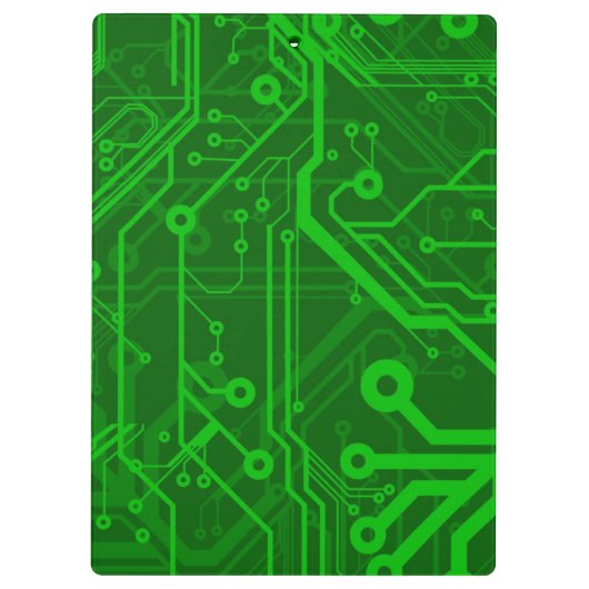 Grünes Leiterplatte-Muster Klemmbrett (Rückseite)