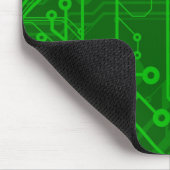 Grünes Leiterplatte-Muster Mousepad (Ecke)