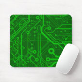 Grünes Leiterplatte-Muster Mousepad (Mit Mouse)