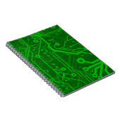Grünes Leiterplatte-Muster Notizblock (Rechte Seite)
