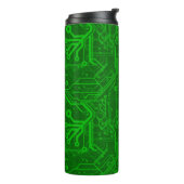 Grünes Leiterplatte-Muster Thermosbecher (Nach links gedreht)