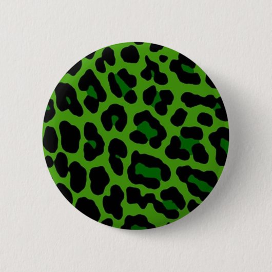Grünes Leopard-Button Button (Vorderseite)