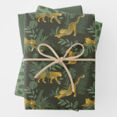 Grünes Leopard-Jungle-Safari-Wrapping Paper-Set Geschenkpapier Set (Beispiel)