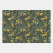 Grünes Leopard-Jungle-Safari-Wrapping Paper-Set Geschenkpapier Set (Vorderseite)